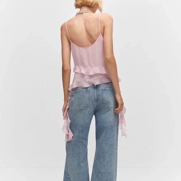 Mango Pink Chiffon Ruffle Too - Picture 2 of 11